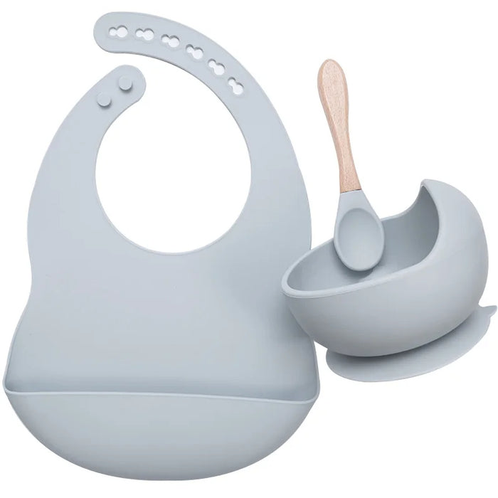 3-Piece Silicone Baby Feeding Set