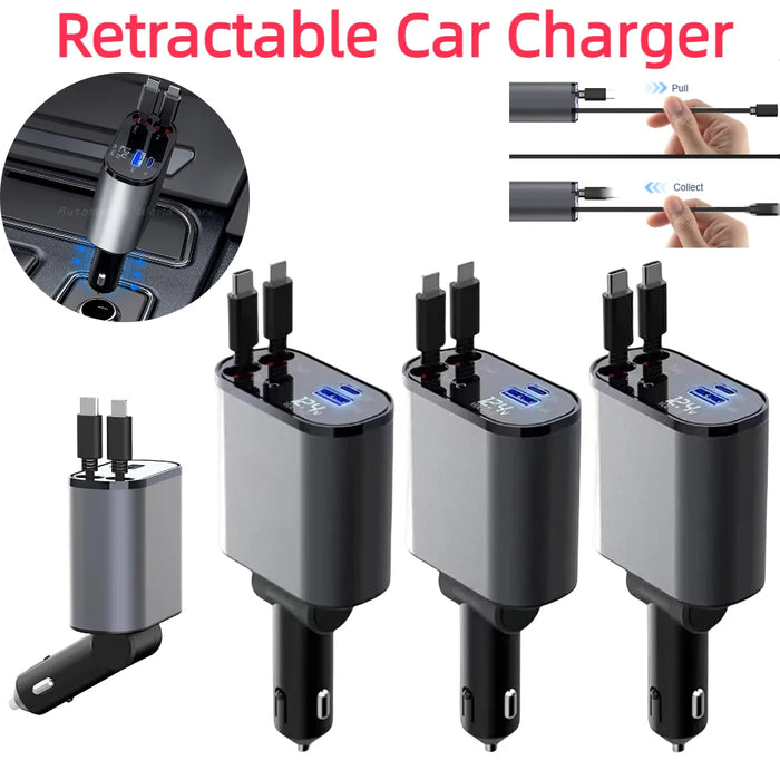 4-in-1 USB Car Fast Charger