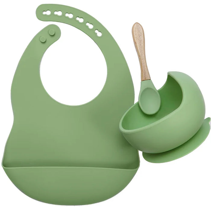 3-Piece Silicone Baby Feeding Set