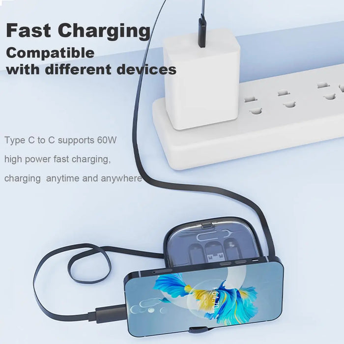 60W Fast Charge Cable Set with Storage Box