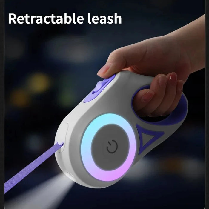 Automatic Retractable Dog Leash with Flashlight