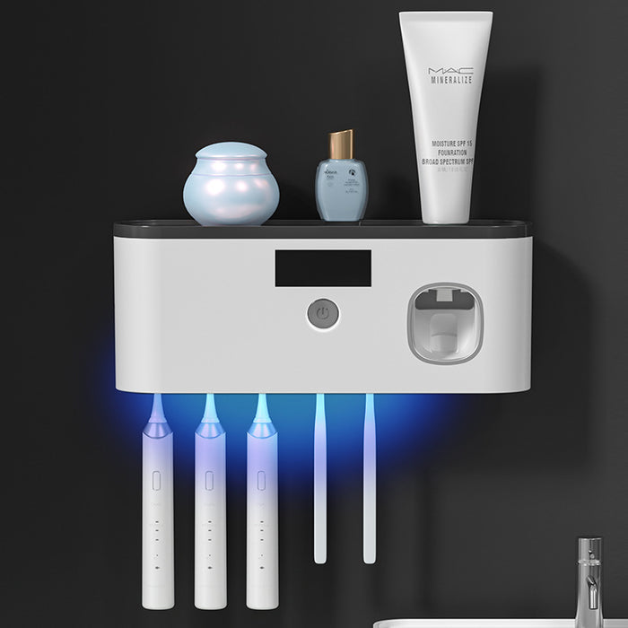 Wall-mounted Toothbrush Disinfection Storage Rack