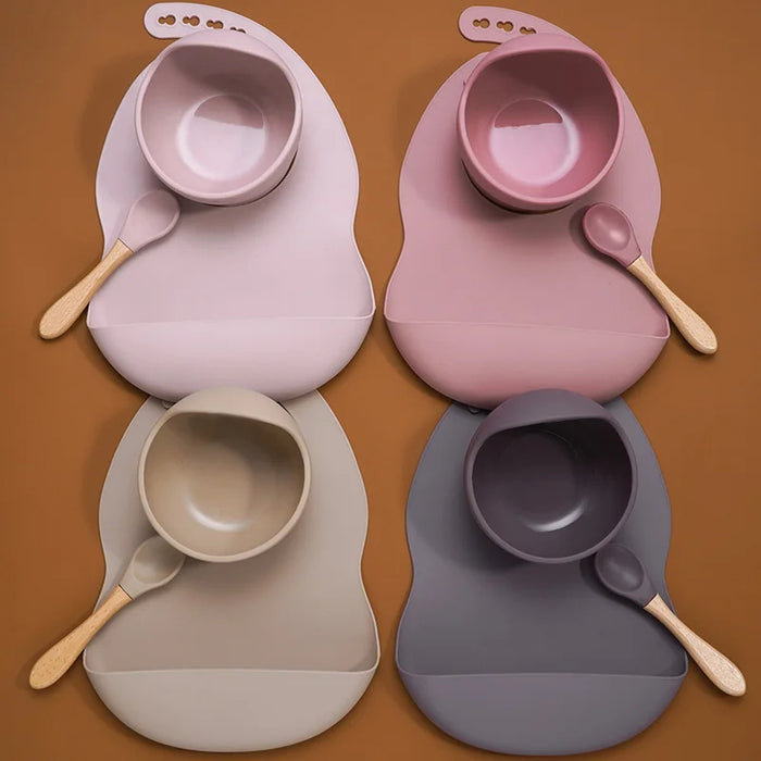 3-Piece Silicone Baby Feeding Set