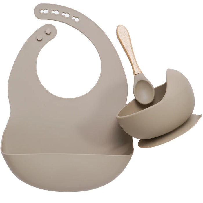 3-Piece Silicone Baby Feeding Set