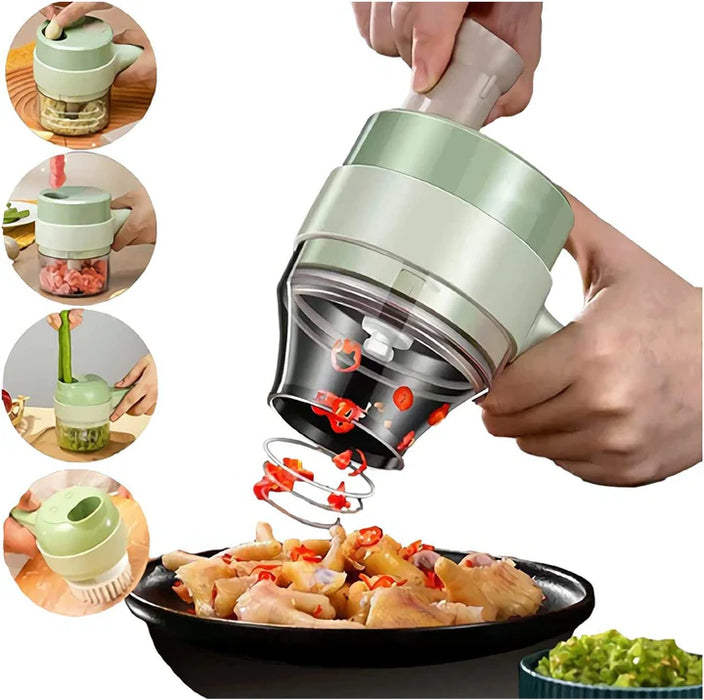 4-in-1 Handheld Electric Vegetable Cutter