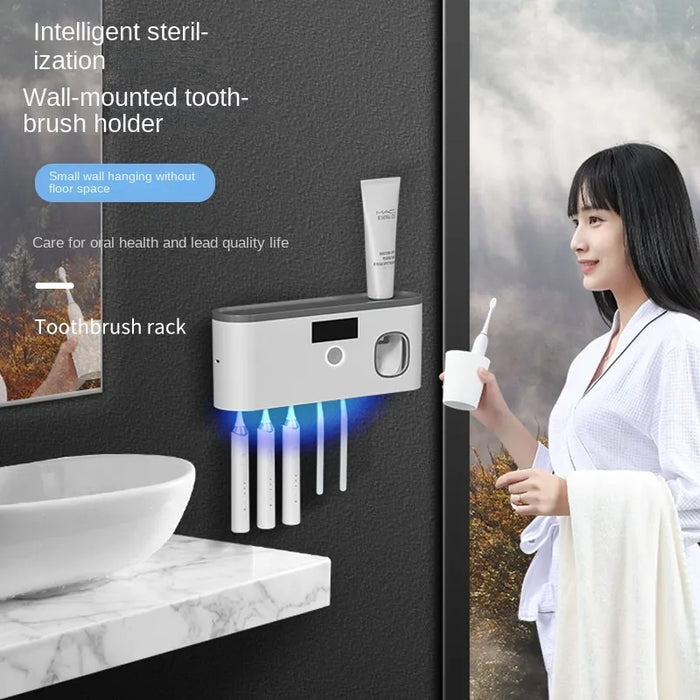 Wall-mounted Toothbrush Disinfection Storage Rack