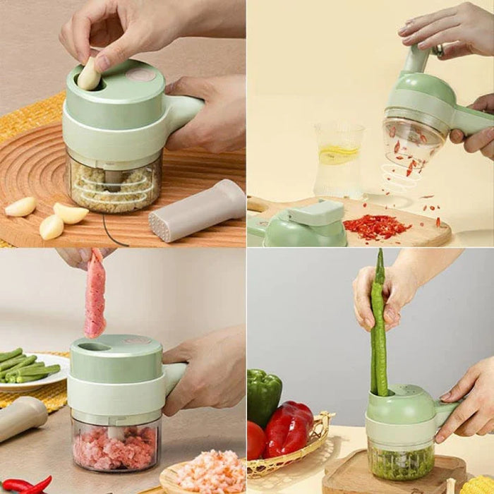 4-in-1 Handheld Electric Vegetable Cutter