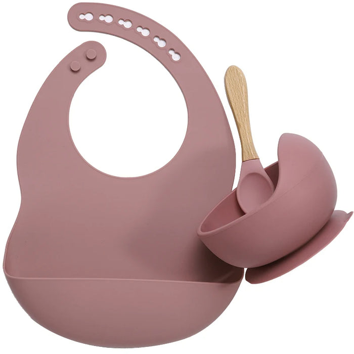 3-Piece Silicone Baby Feeding Set