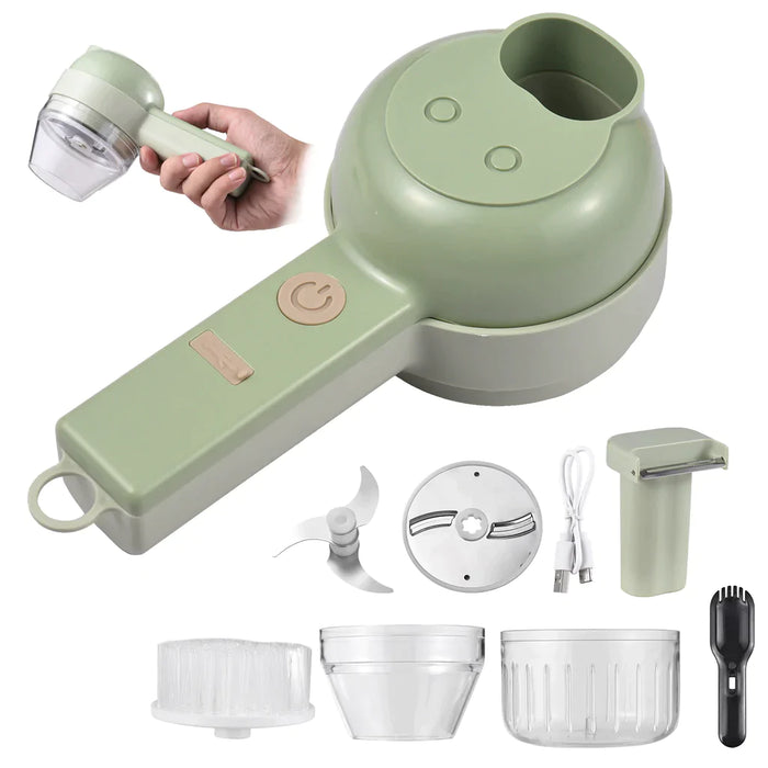 4-in-1 Handheld Electric Vegetable Cutter