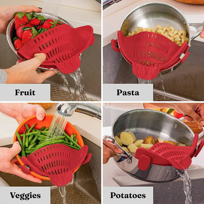 Clip-On Silicone Pot Strainer