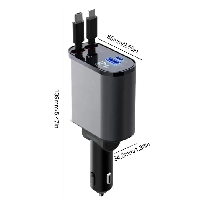 4-in-1 USB Car Fast Charger