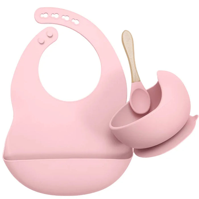 3-Piece Silicone Baby Feeding Set