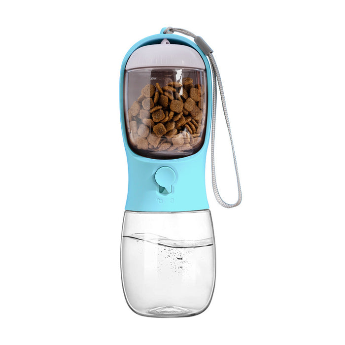 Pet Portable Water Bottle with Food Container