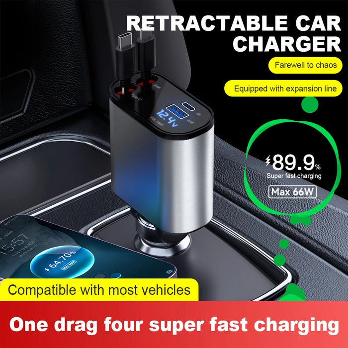 4-in-1 USB Car Fast Charger